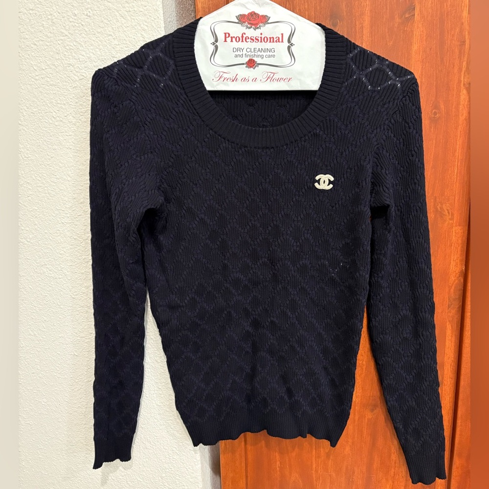 Authentic Chanel CC Knit Sweater top